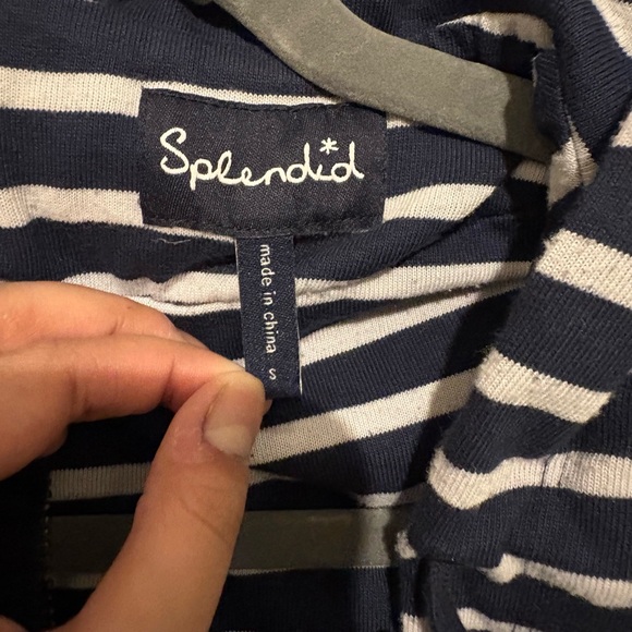 Splendid Navy and White Striped Jacket - Picture 2 of 2